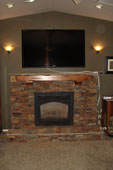 Residential Rock Fireplace